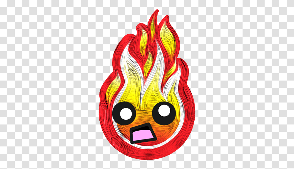 Download Hd Hot Fire Flame Emojis Messages Sticker 9 Illustration, Modern Art, Canvas, Graphics, Painting Transparent Png