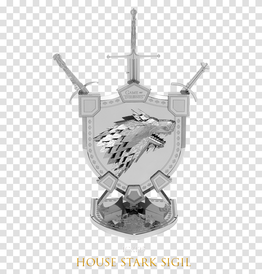 Download Hd House Stark Sigil Game Of Thrones, Armor, Cross, Symbol, Shield Transparent Png