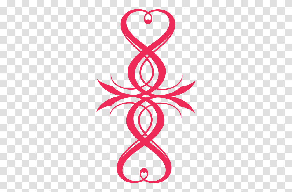 Download Hd How To Set Use Pink Swirl Heart Valentine Single Border Design, Symbol, Pattern Transparent Png