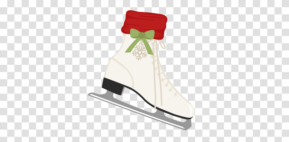 Download Hd Ice Skate Svg Scrapbook Shape Winter Cut Christmas Ice Skate Silhouette, Clothing, Apparel, Sport, Sports Transparent Png