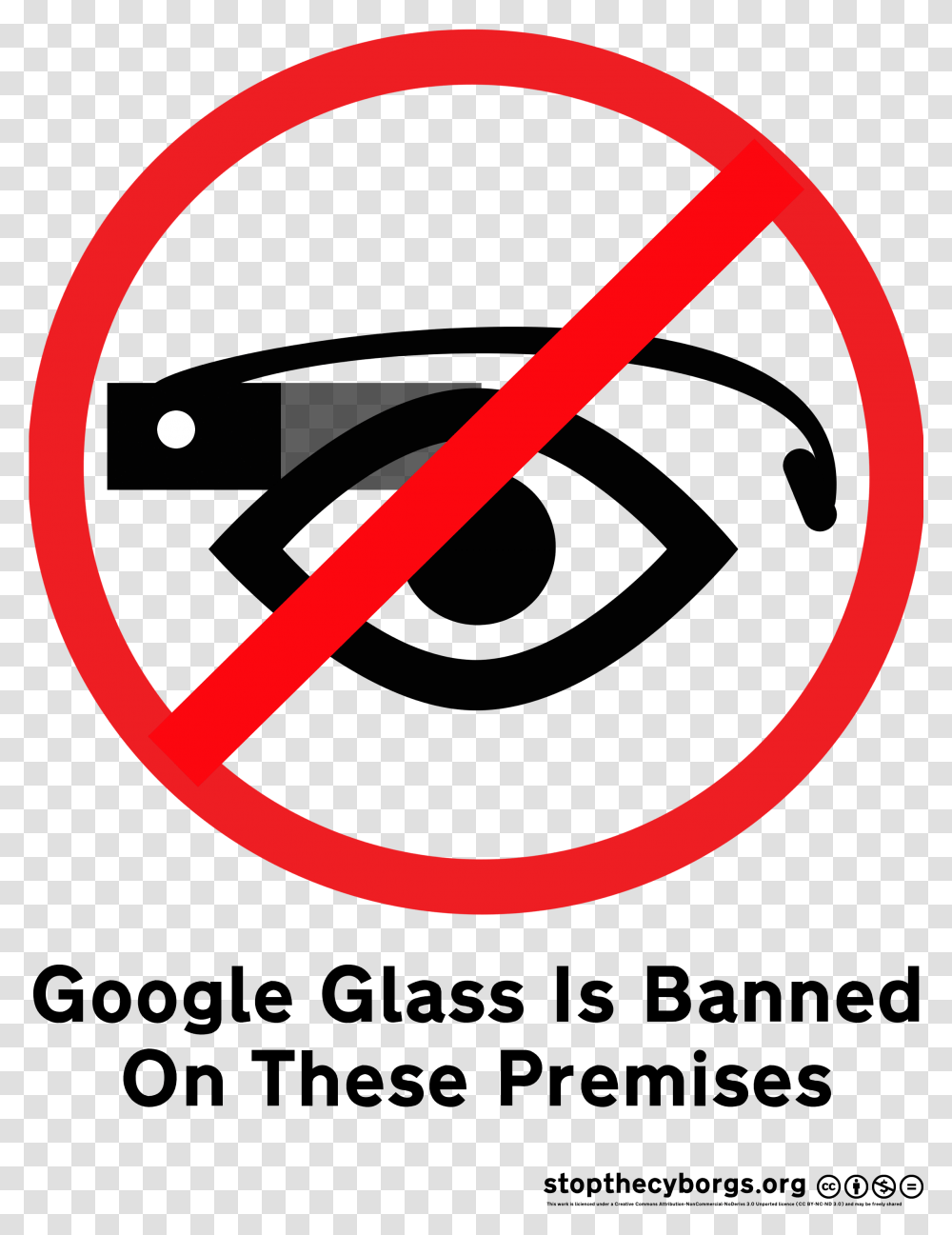 Download Hd Image By Stop The Cyborgs Google Glass Banned Google Glass Privacy Concerns, Symbol, Sign, Armor Transparent Png