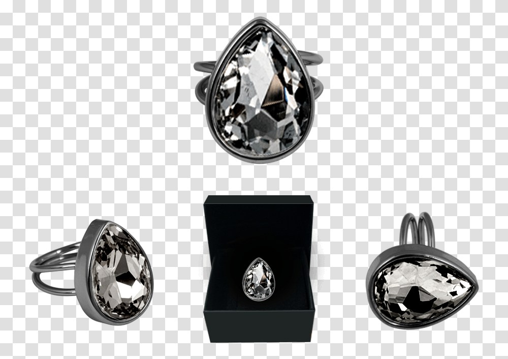 Download Hd Ioaku Drop Ring Rhodium Solid, Accessories, Jewelry, Diamond, Gemstone Transparent Png