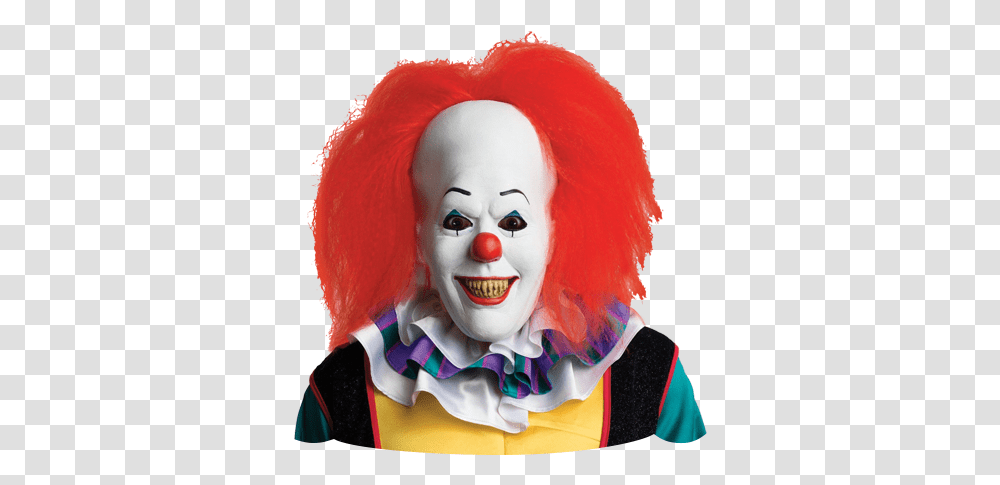 Download Hd It Pennywise Clown Halloween Costume Latex Mask Clown With Long Face, Performer, Person, Human, Mime Transparent Png