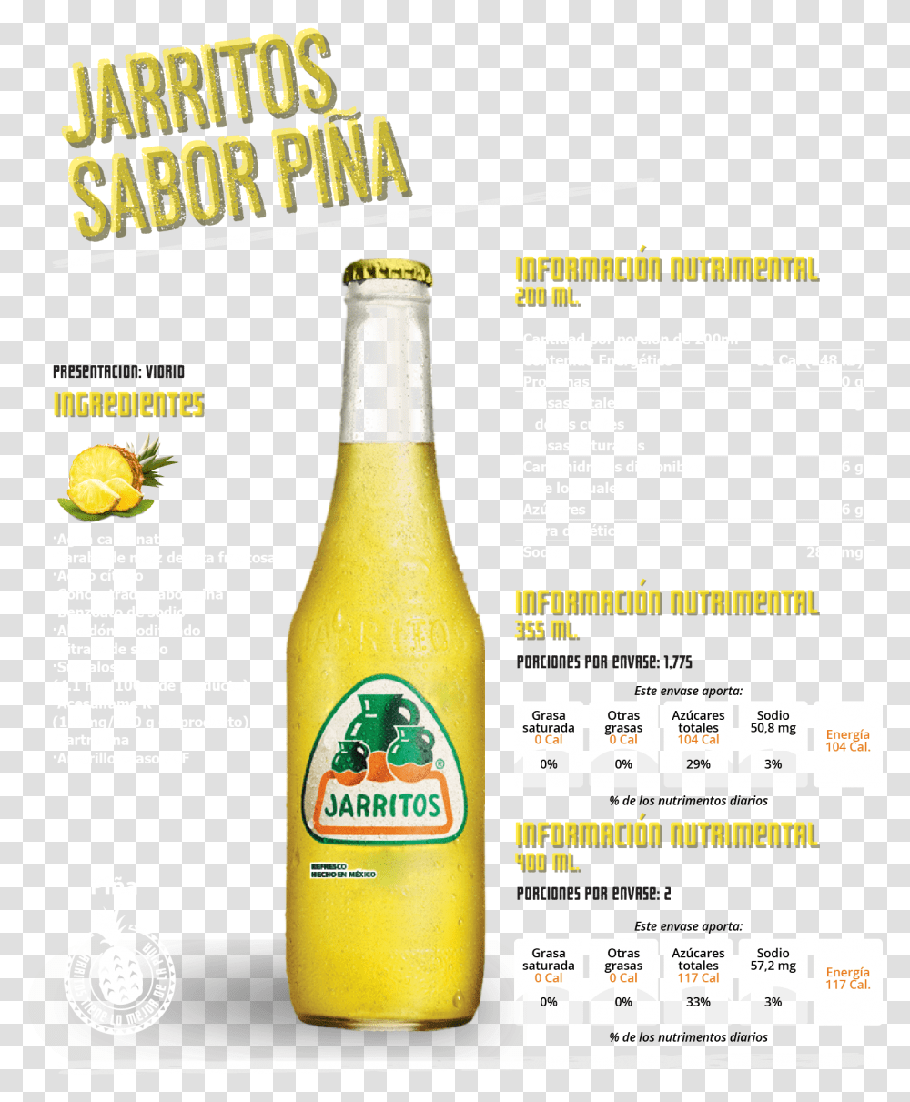 Download Hd Jarritos Pineapple Jarritos Soda, Label, Text, Flyer, Poster Transparent Png