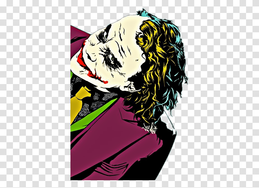 Download Hd Joker Heathledger Batman Joker Pop Art Lock Screen Iphone Wallpaper Hd Original, Graphics, Tiger, Animal, Book Transparent Png