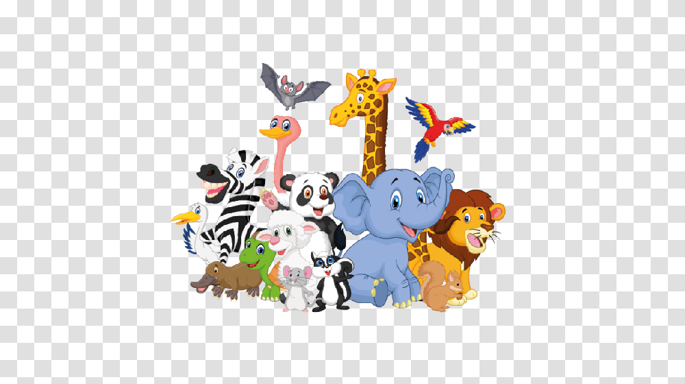 Download Hd Jungle Animals Free To Copy Group Group Of Animals Clipart, Tree, Graphics, Outdoors, Costume Transparent Png