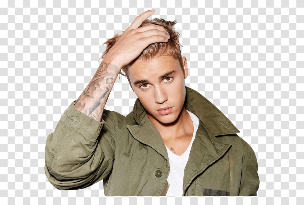 Download Hd Justin Bieber Green Jacket Image Justin Justin Bieber Background, Person, Human, Skin, Face Transparent Png