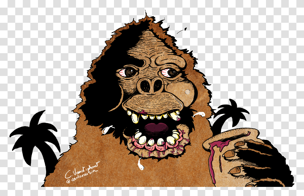 Download Hd King Kong Illustration, Teeth, Mouth, Lip, Art Transparent Png