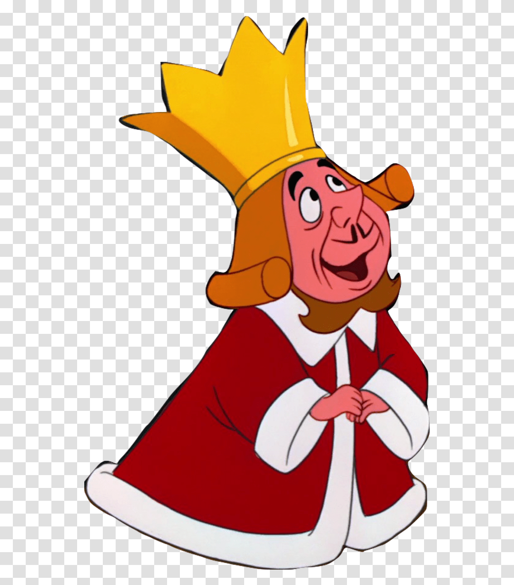 Download Hd King Of Hearts Cartoon Image Alice In Wonderland King, Performer, Chef, Elf, Magician Transparent Png