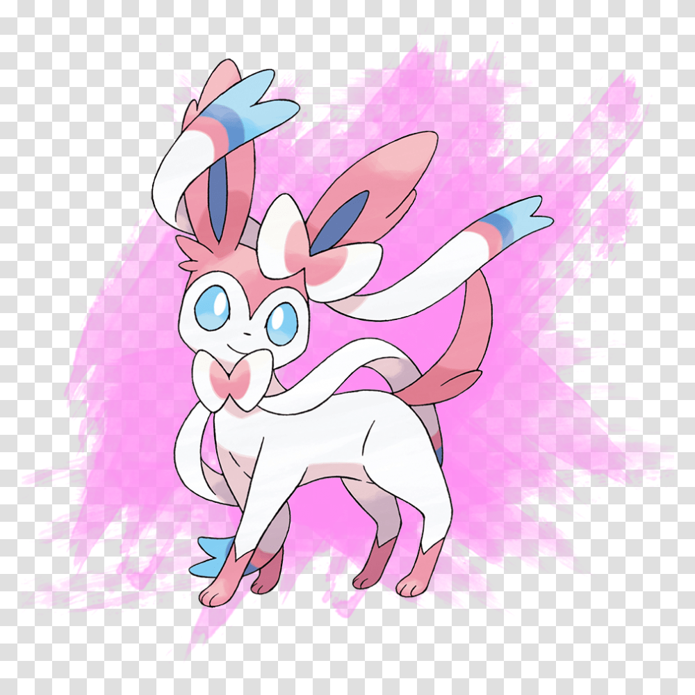 Download Hd Klpzm1c Sylveon Eevee Pokemon, Purple, Art, Graphics, Mammal Transparent Png