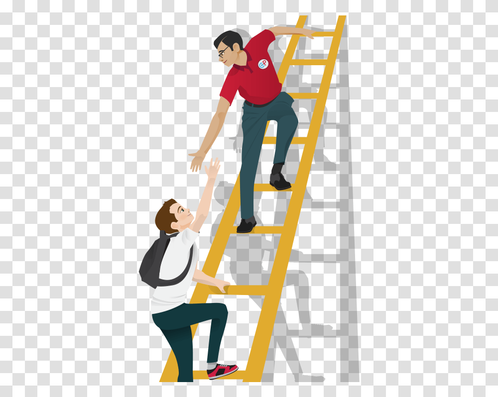 Download Hd Ladder Of Success Pic Success, Person, Outdoors, Poster, Advertisement Transparent Png