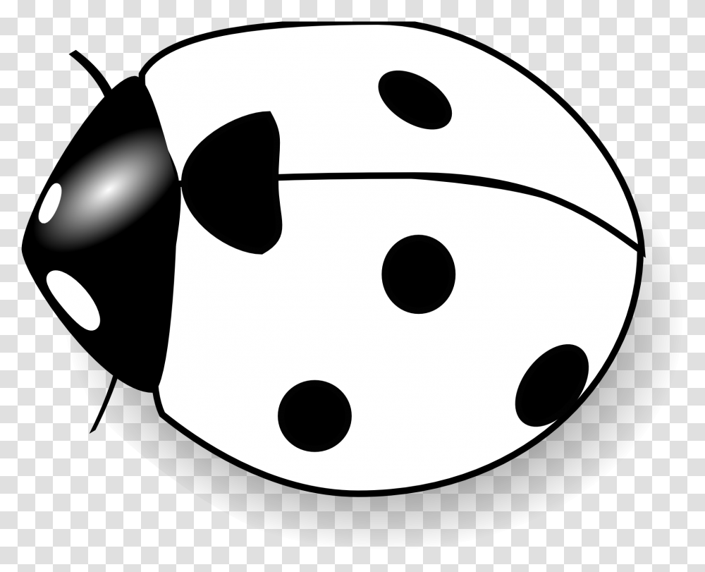 Download Hd Ladybug Clipart Of Lady Bug Lady Bird Black And White, Stencil, Dice, Game Transparent Png