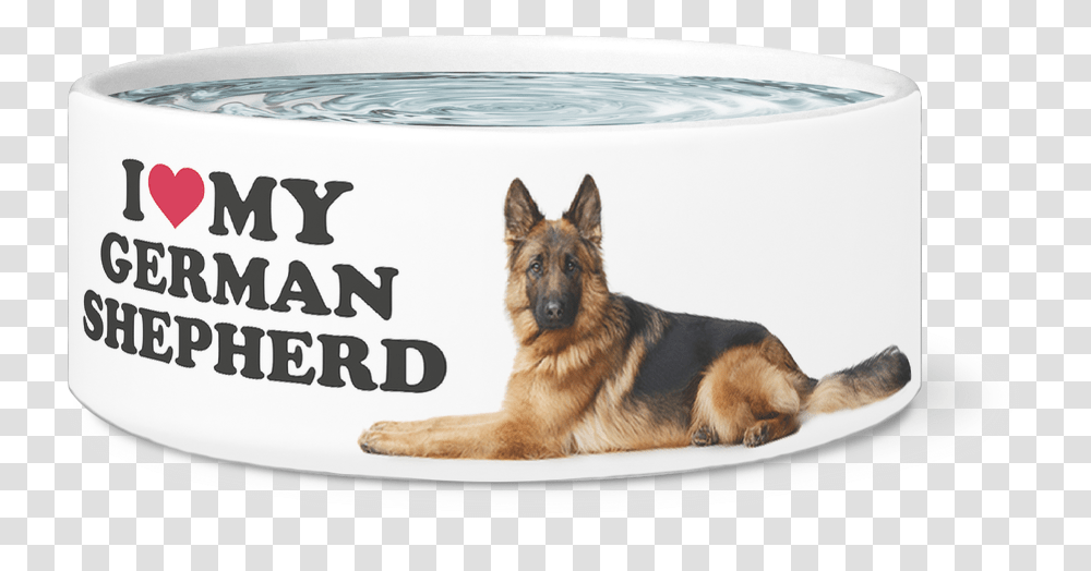 Download Hd Large Dog Bowl German Shepherd I Love My Love My, Pet, Canine, Animal, Mammal Transparent Png