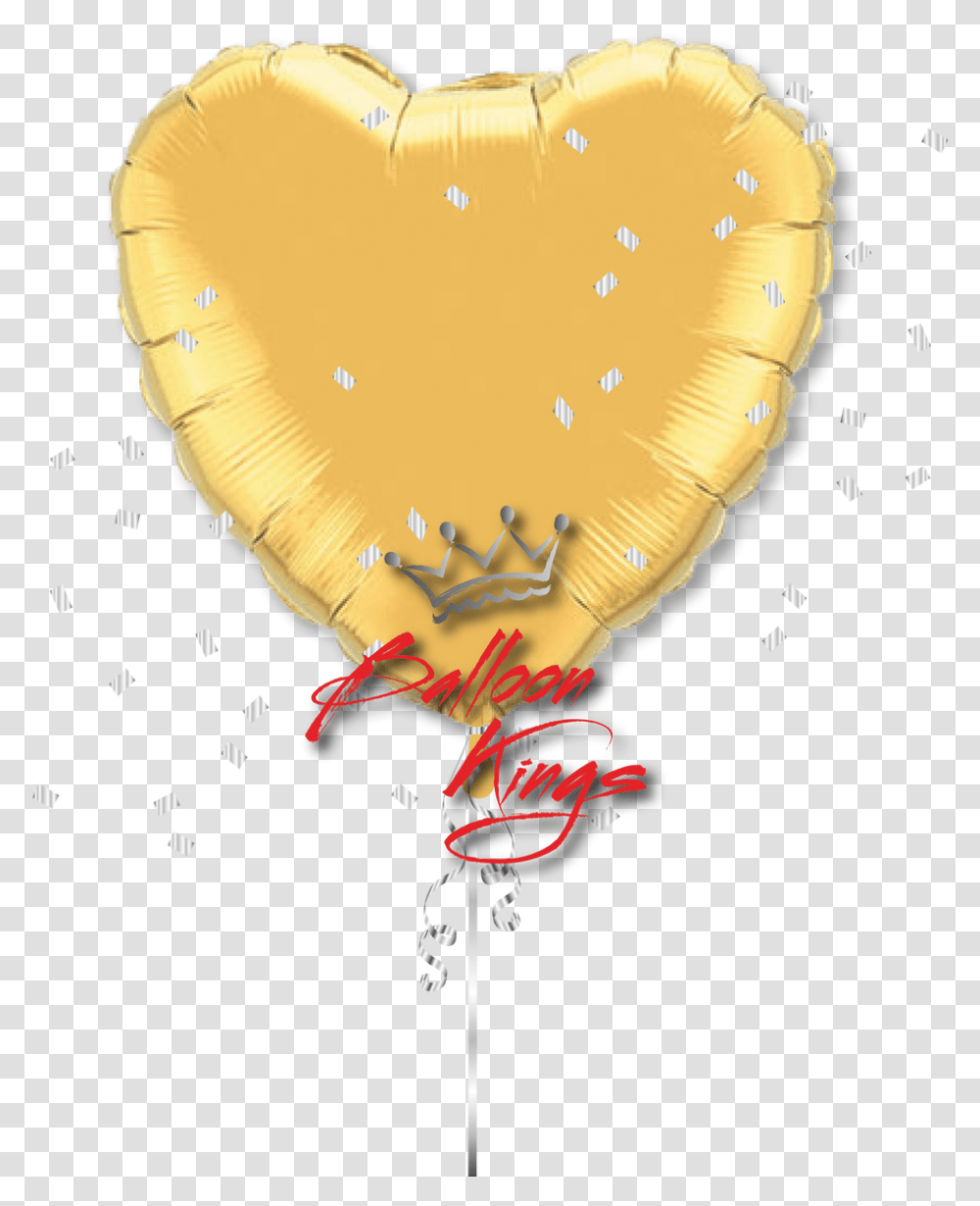 Download Hd Large Gold Heart 5ct 18'' Citrine Yellow Balloon Transparent Png