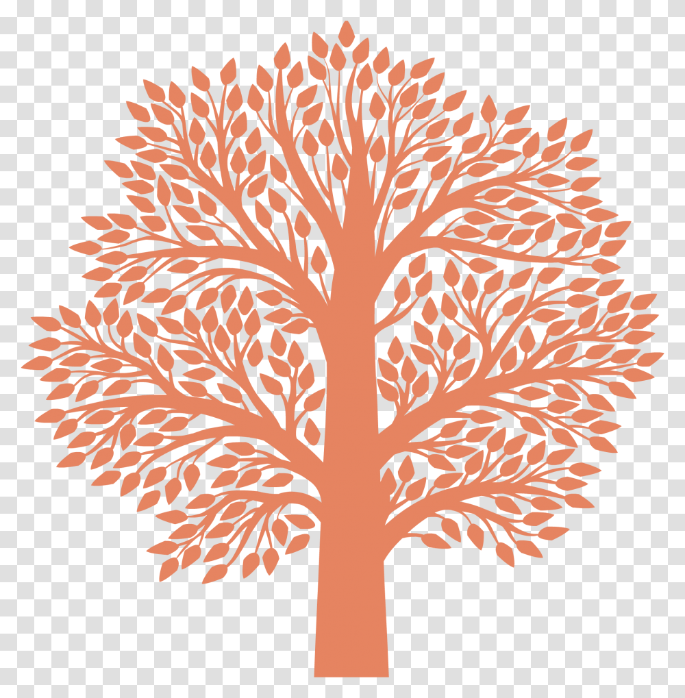 Download Hd Large Orange Logo Tree Black And White Tree Express Your Gratitude Quotes, Plant, Leaf, Pattern, Tiger Transparent Png