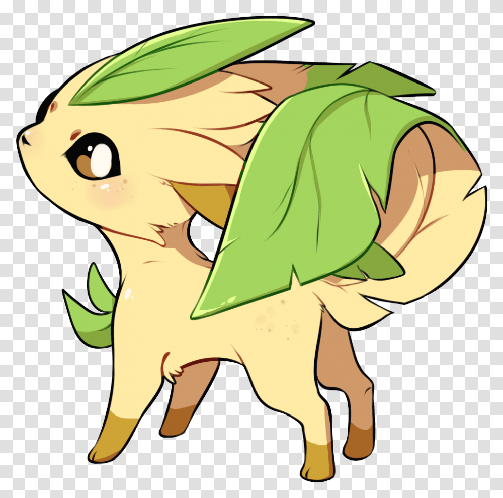 Download Hd Leafeon Cute Pokemon Drawings Leafeon, Clothing, Apparel, Green, Hat Transparent Png
