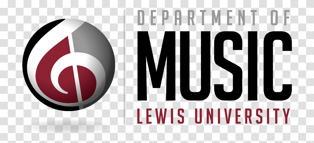 Download Hd Lewis University Music Logo Graphic Design, Text, Sphere, Symbol, Plant Transparent Png