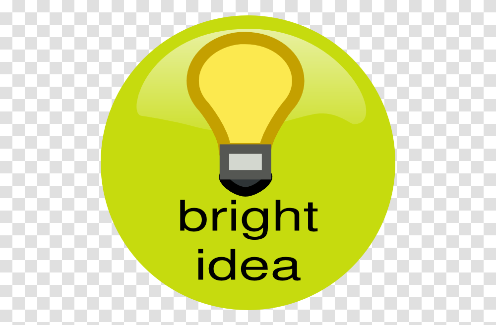 Download Hd Light Bulb Clipart Bright Idea Davis Wright Bright Ideas Clip Art, Lightbulb, Tennis Ball, Sport Transparent Png
