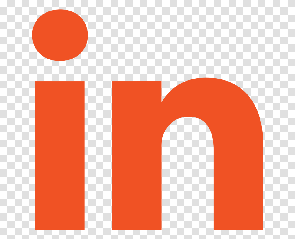 Download Hd Linkedin Icon Orange Linkedin Logo Orange, Text, Alphabet, Word, Number Transparent Png