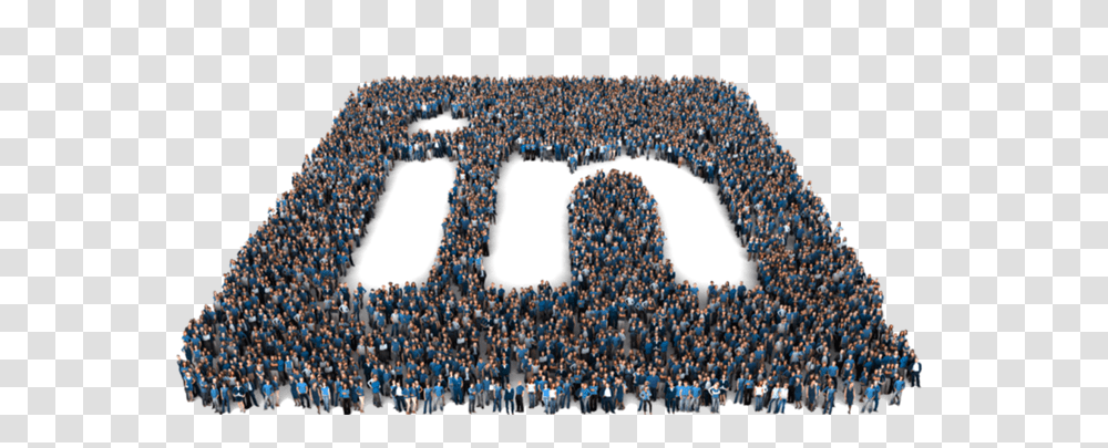 Download Hd Linkedin Logo Made Out Of People Linkedin Ipo Logo Made Of People, Person, Crowd, Text, Parade Transparent Png