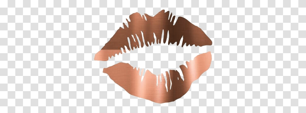 Download Hd Lips Rose Gold Pretty Iphone Backgrounds, Person, Human, Animal, Sea Life Transparent Png