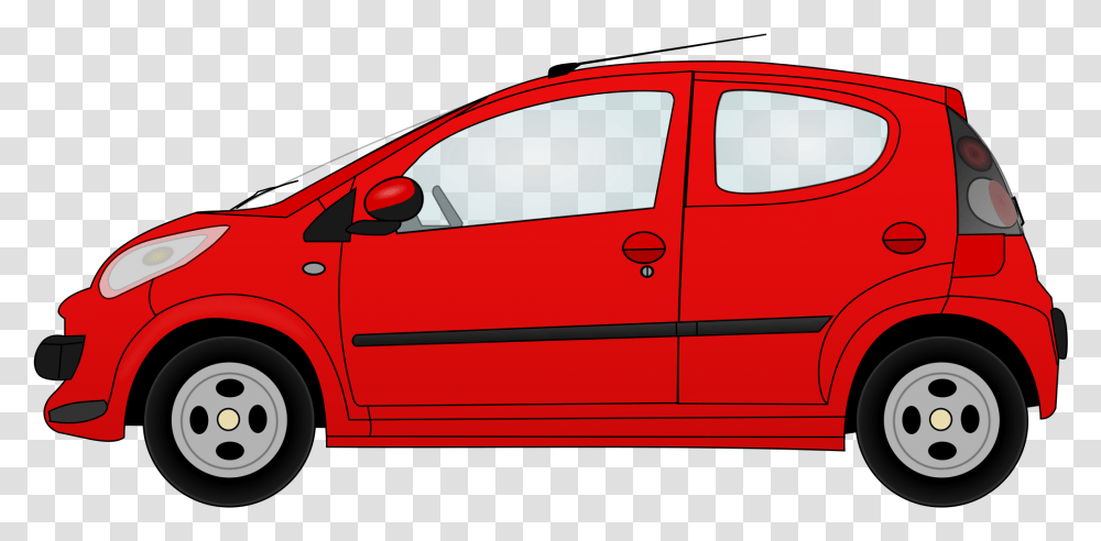 Download Hd Little Red Car Freeuse Cartoon Car Blue, Tire, Wheel, Machine, Car Wheel Transparent Png