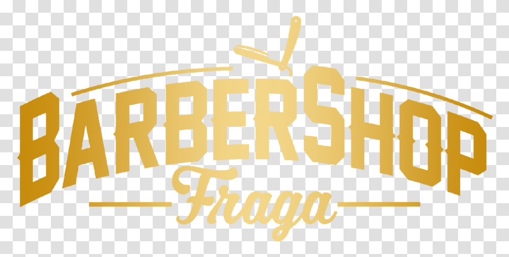 Download Hd Logo Barber Gold Logo Image Barber Shop Logo Yellow, Text, Alphabet, Word, Label Transparent Png