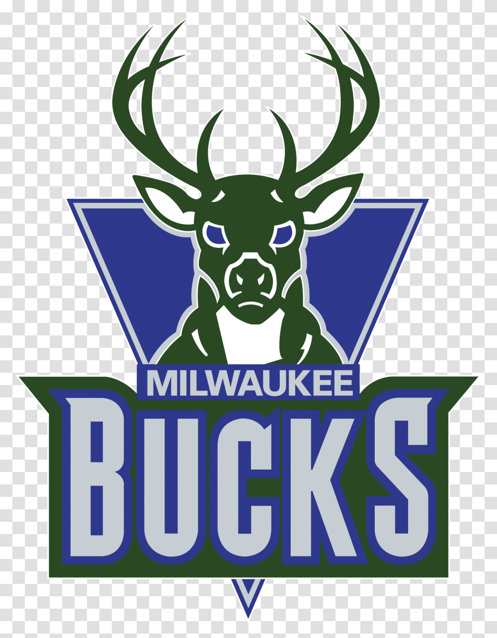 Download Hd Logo Milwaukee Bucks Old Vs New Nba Logos Milwaukee Bucks Old Logo, Deer, Wildlife, Mammal, Animal Transparent Png