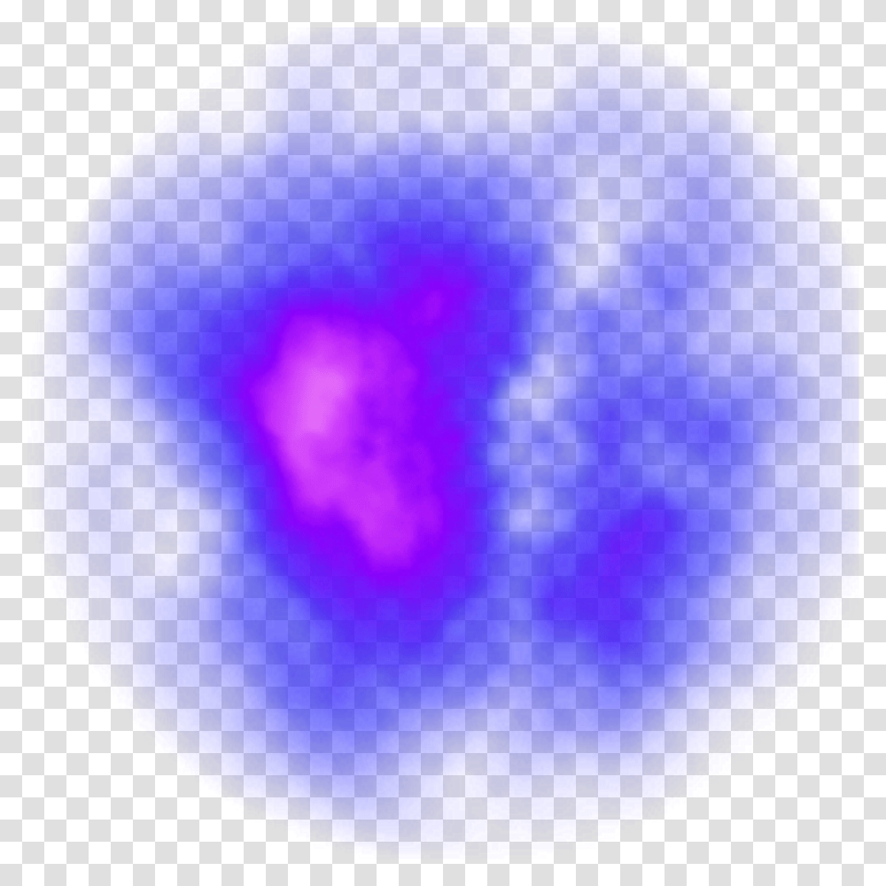 Download Hd Magic Blue Purple Neon Dust Smoke Glow Effect Picsart Glowing Effect Smoke, Sphere, Ball, Balloon, Moon Transparent Png
