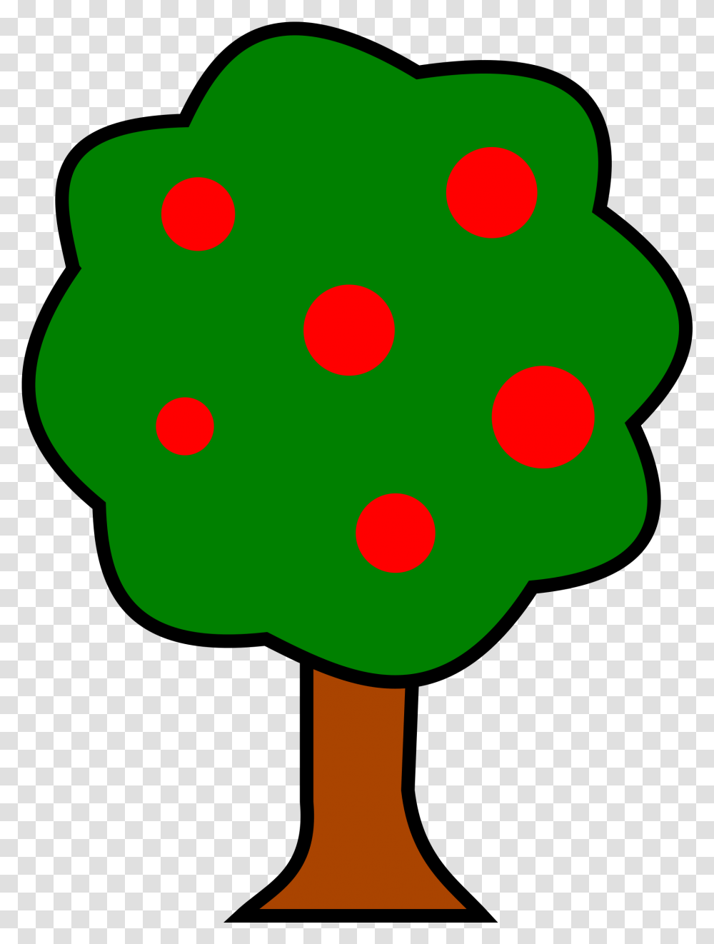 Download Hd Mango Tree Clipart Simple Tree Arvore Com Frutas Desenho, Green, Graphics Transparent Png