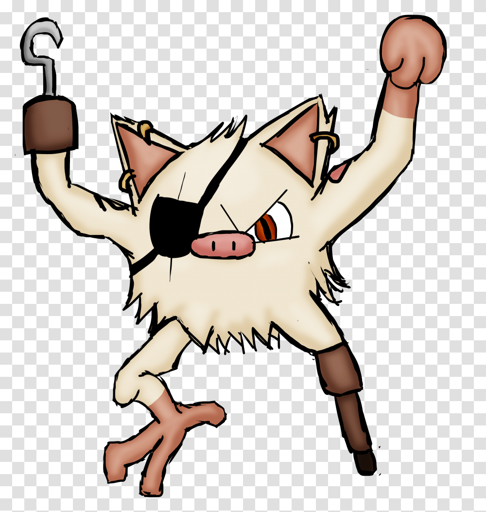 Download Hd Mankey Pokemon Kanto Pirate Cartoon, Person, Human, Hand, Performer Transparent Png