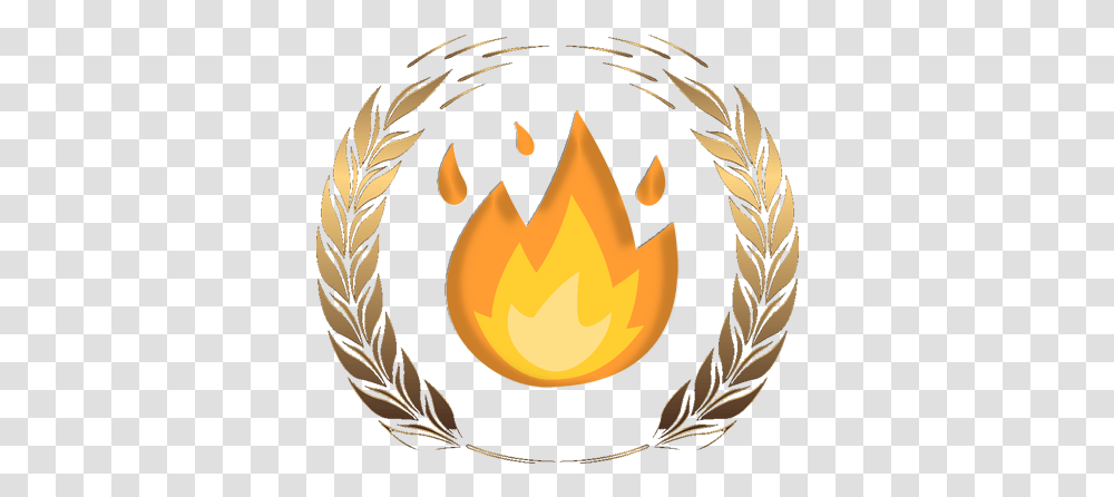 Download Hd Medal Of Honor Laurel Wreath Icon Green Rice Circle Logo Black, Fire, Flame Transparent Png