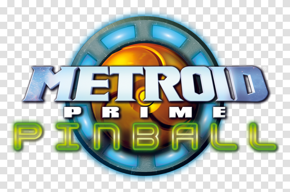 Download Hd Metroid Prime Pinball Logo Metroid Prime Pinball Logo, Toy, Urban, Pac Man Transparent Png