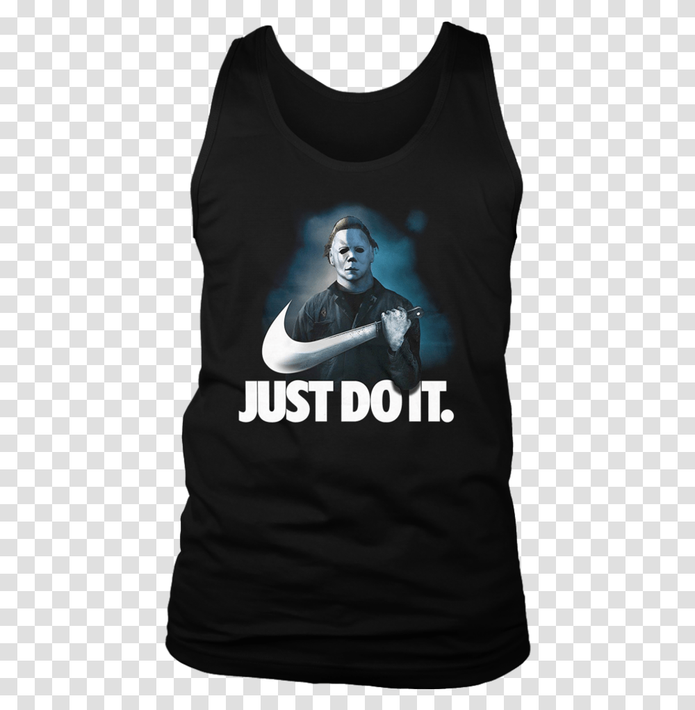Download Hd Michael Myers Just Do It T Shirt Halloween 2018 Best Michael Myers T Shirt, Sleeve, Clothing, Long Sleeve, Pillow Transparent Png