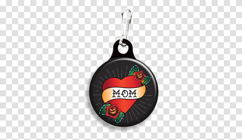 Download Hd Mom Heart Tattoo Black Zoogee Pzp1dsb Cat Collar, Food, Label, Text, Ketchup Transparent Png