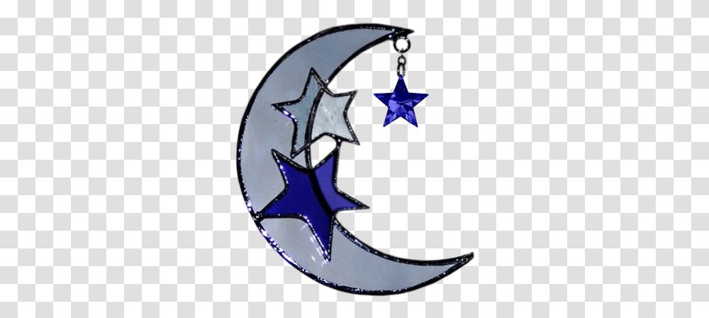 Download Hd Moon Stars Stained Glass Star, Symbol, Emblem, Star Symbol, Crystal Transparent Png