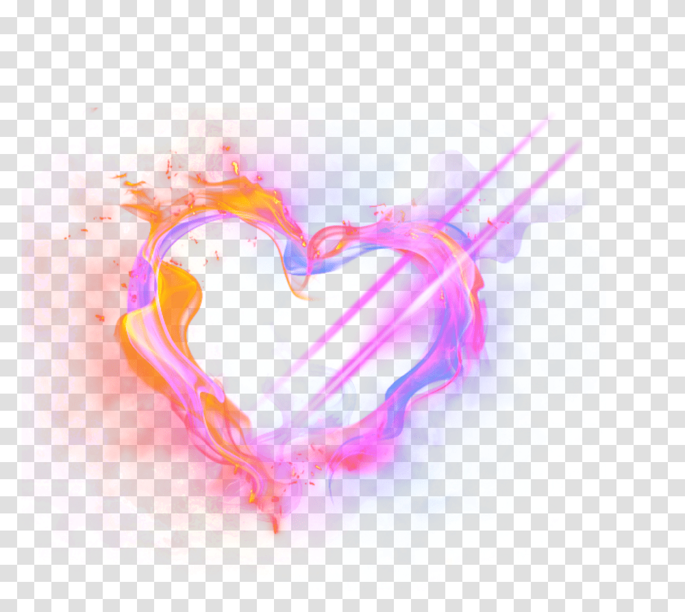 Download Hd Mq Heart Hearts Smoke Rainbow Colorful Smoke Background, Graphics, Light, Purple, Painting Transparent Png