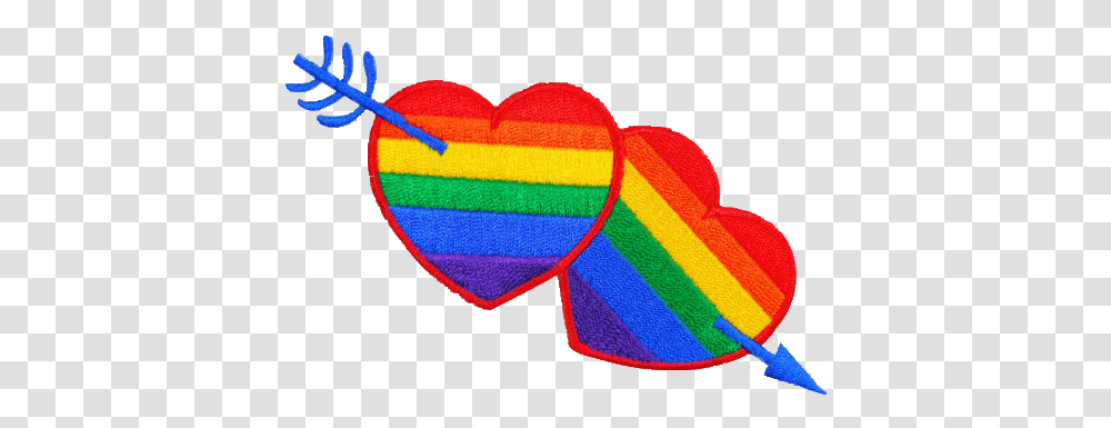 Download Hd N1ghtcrawlers Rainbow Heart Pride Peace Hearts Rainbow, Rug, Sponge, Applique, Hair Slide Transparent Png