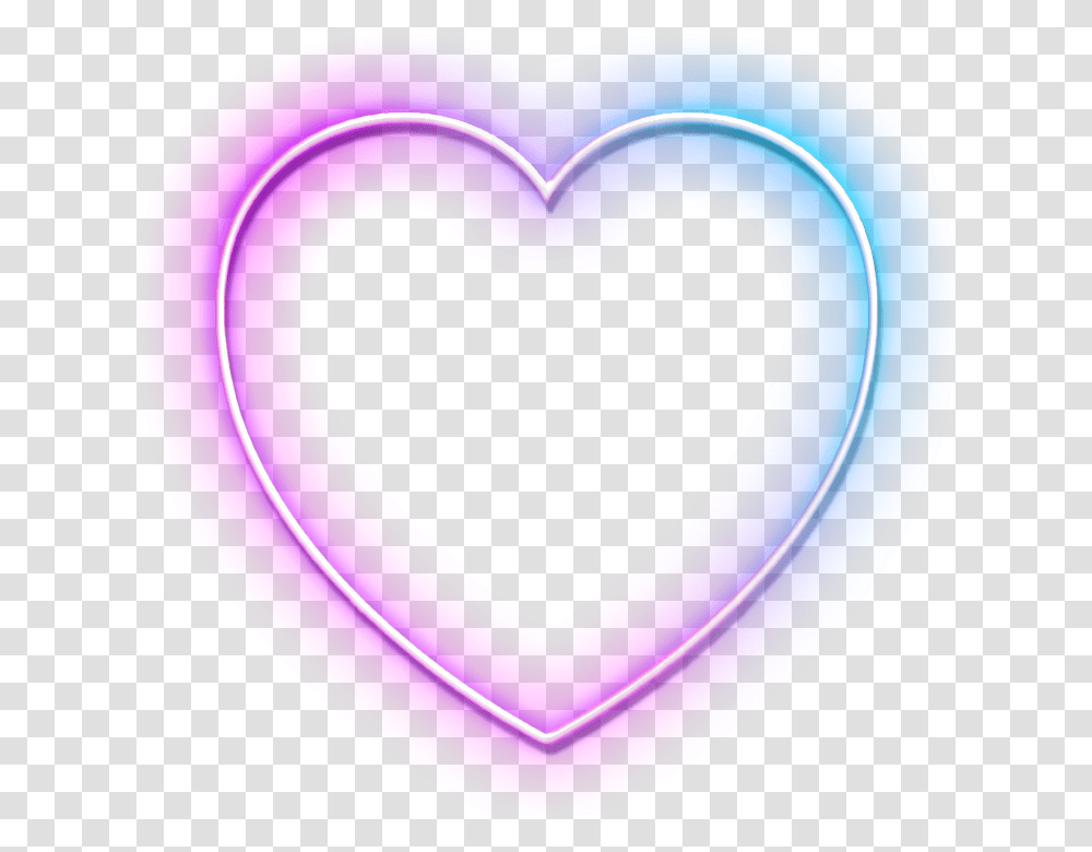 Download Hd Neon Heart Love Frame 4asno4i Purel Neon Heart, Light, Purple Transparent Png
