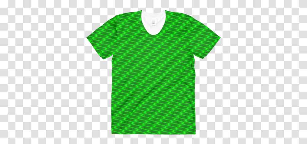 Download Hd Neon Wavy Lines Green Women's Crew Neck T Shirt Shirt, Clothing, Apparel, T-Shirt, Jersey Transparent Png
