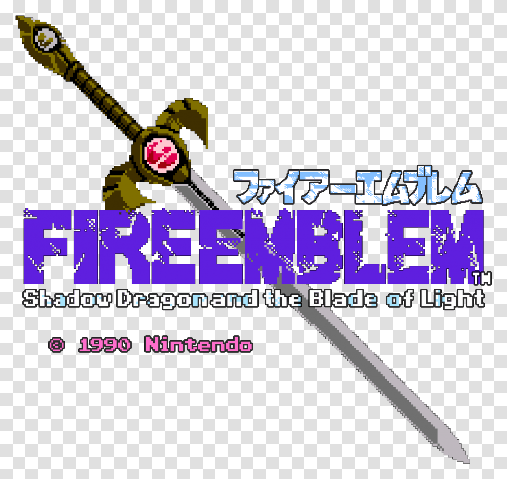 Download Hd Nes Logo Fire Emblem Dark Dragon And The Blade, Text, Duel, Ninja, Chain Saw Transparent Png