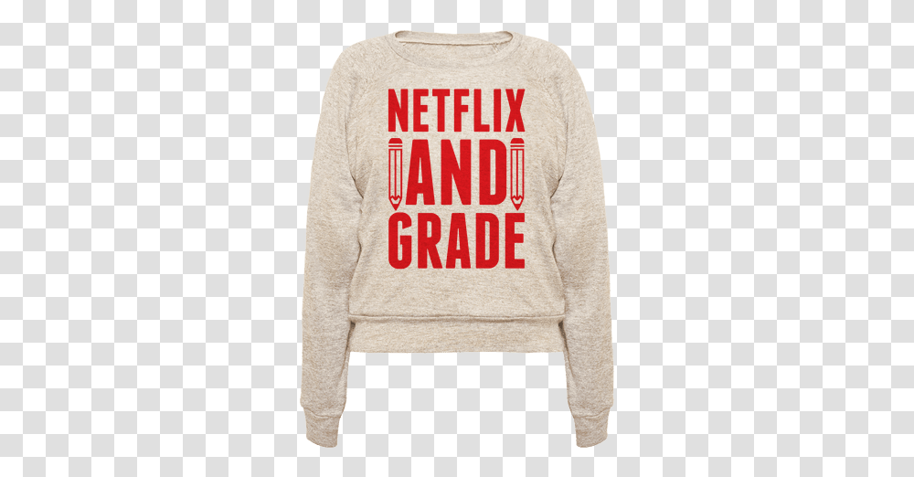 Download Hd Netflix Logo Long Sleeve, Clothing, Apparel, Sweater, Sweatshirt Transparent Png