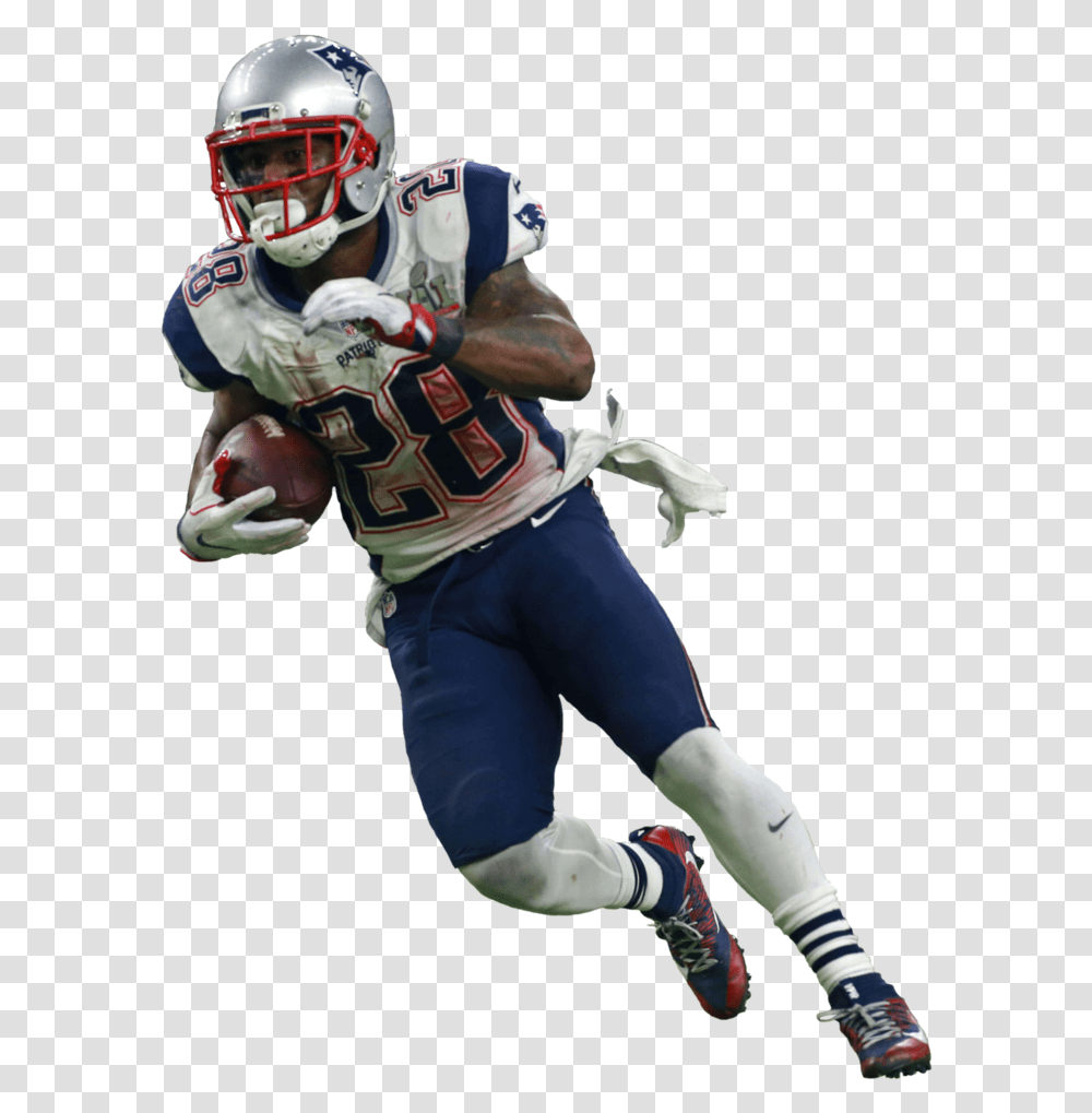 Download Hd New England Patriots James White Patriots, Helmet, Clothing, Apparel, People Transparent Png