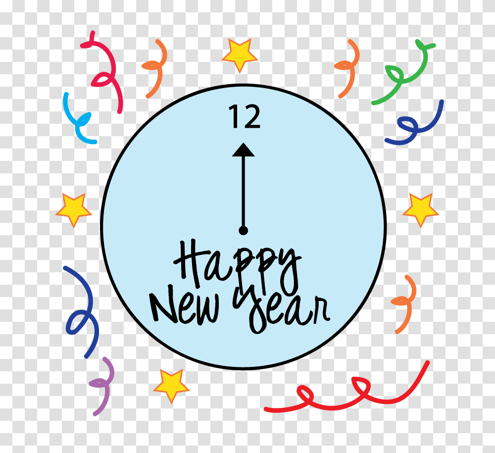 Download Hd New Years Fireworks Clipart New Year Clock New Year Countdown Clip Art, Number, Symbol, Text, Star Symbol Transparent Png