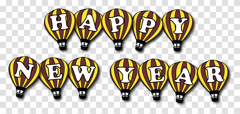 Download Hd New Year's Eve Party Image New Year, Hot Air Balloon, Aircraft, Vehicle, Transportation Transparent Png