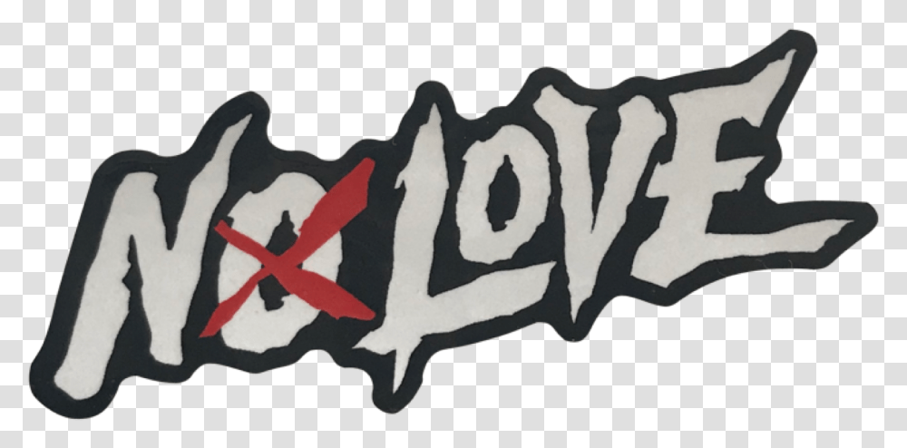 Download Hd No Love Sticker Sticker No Love Text, Label, Cow, Cattle, Mammal Transparent Png