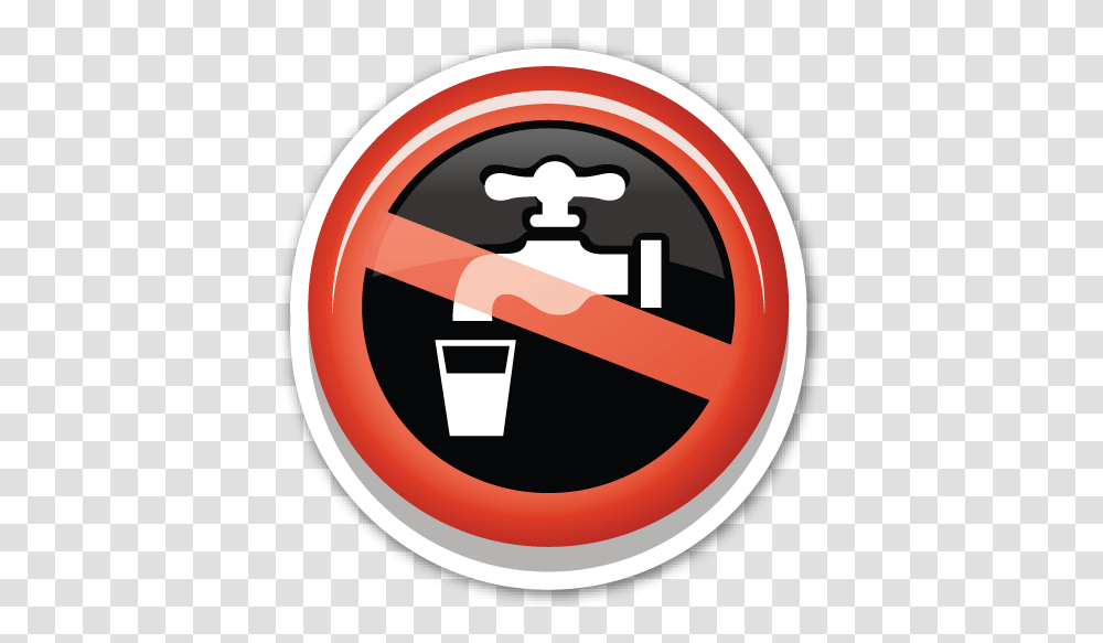 Download Hd Non Potable Water Symbol No Water Emoji, Logo, Trademark, Label, Text Transparent Png