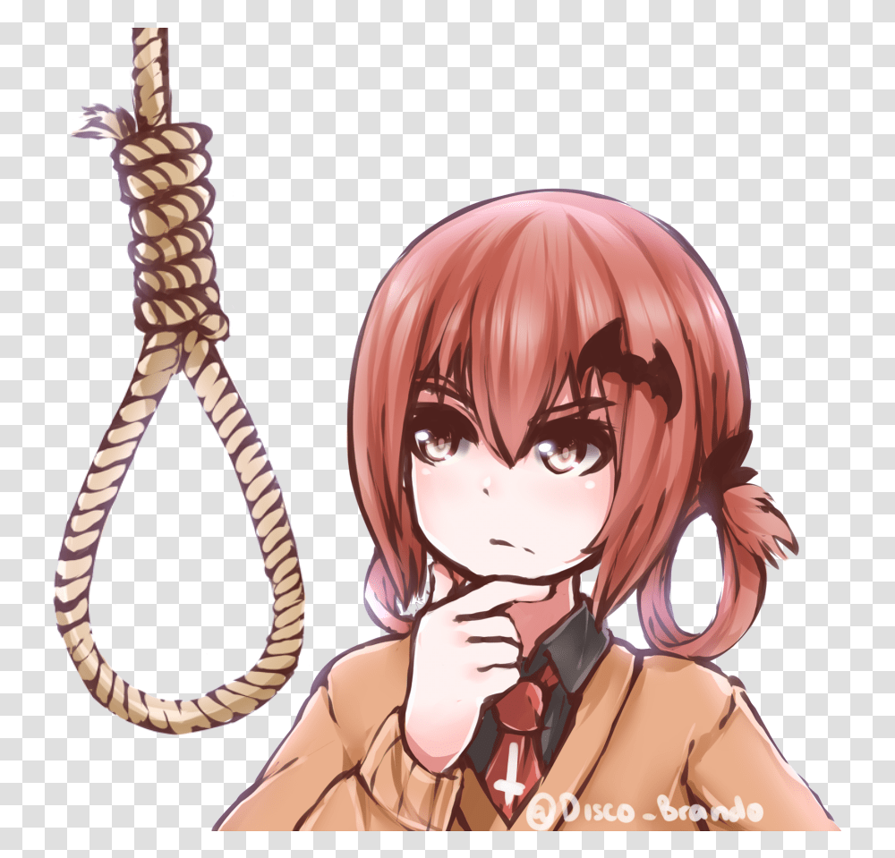 Download Hd Noose Animated Anime Noose, Person, Human, Book, Comics Transparent Png