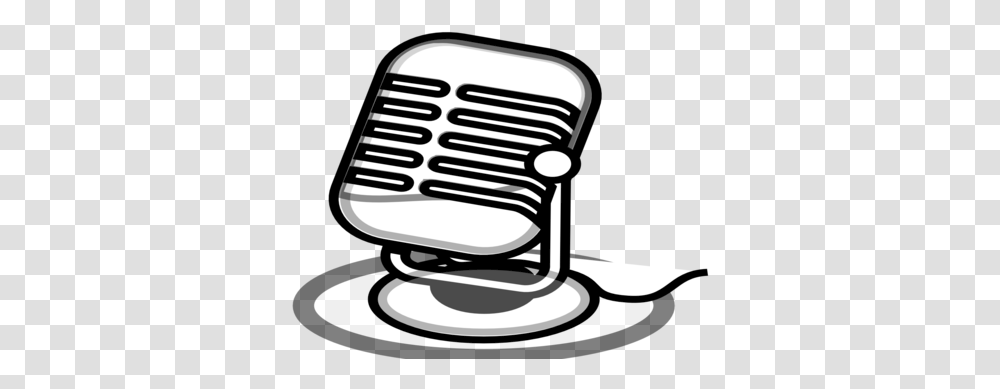 Download Hd Old Microphone Clipart Microphone Microphone Clipart Black And White, Mixer, Appliance, Text, Food Transparent Png