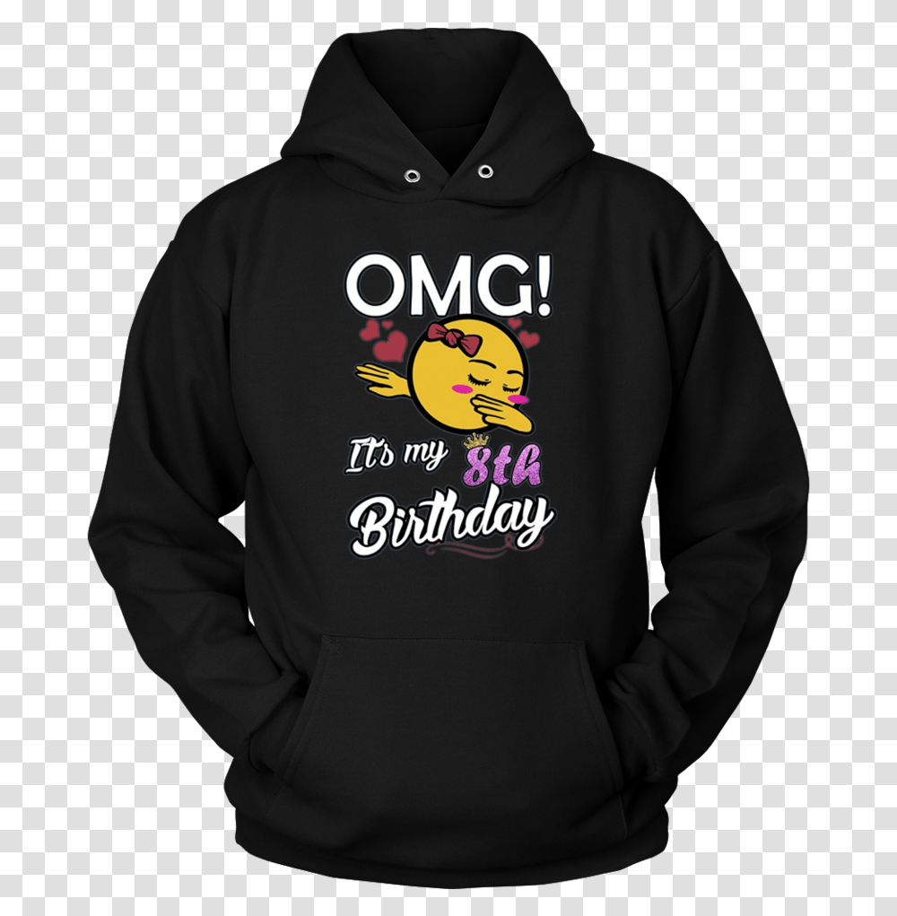 Download Hd Omg It's My 8th Birthday Emoji Dabbing T Shirt Hoodie, Clothing, Apparel, Sweatshirt, Sweater Transparent Png